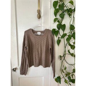Pink rose women’s size large beige sweater